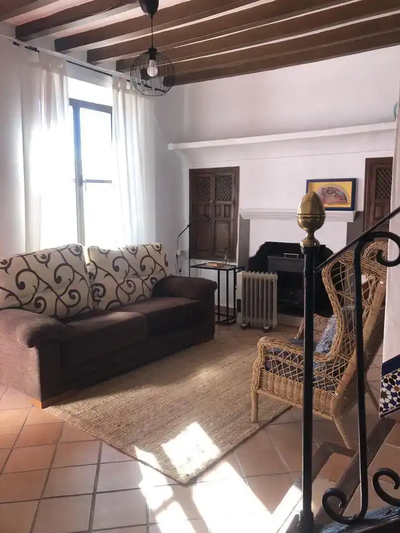 Wohnzimmer von Wohnung zur Miete in Álora mit Privatgarten, Abstellraum und Schwimmbad