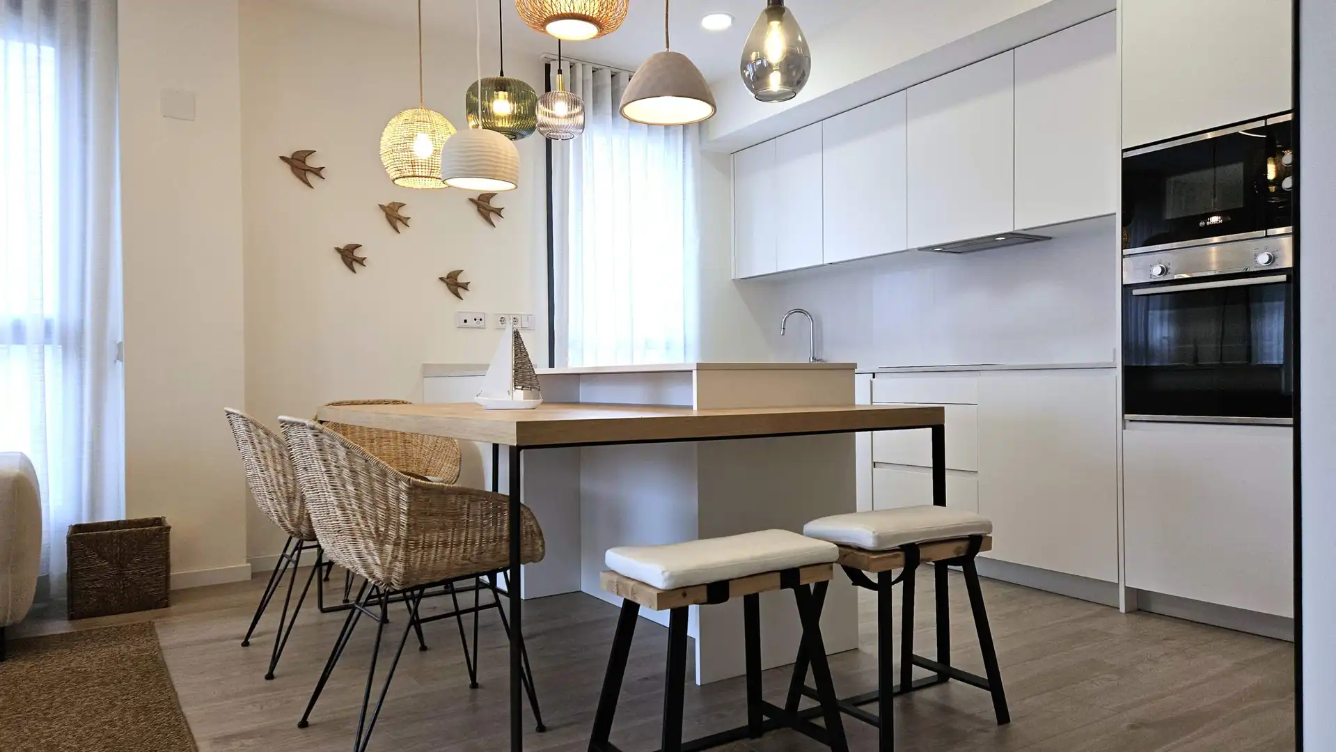 Kitchen of Flat for rent in Badalona  with Air Conditioner, Furnished and Alarm