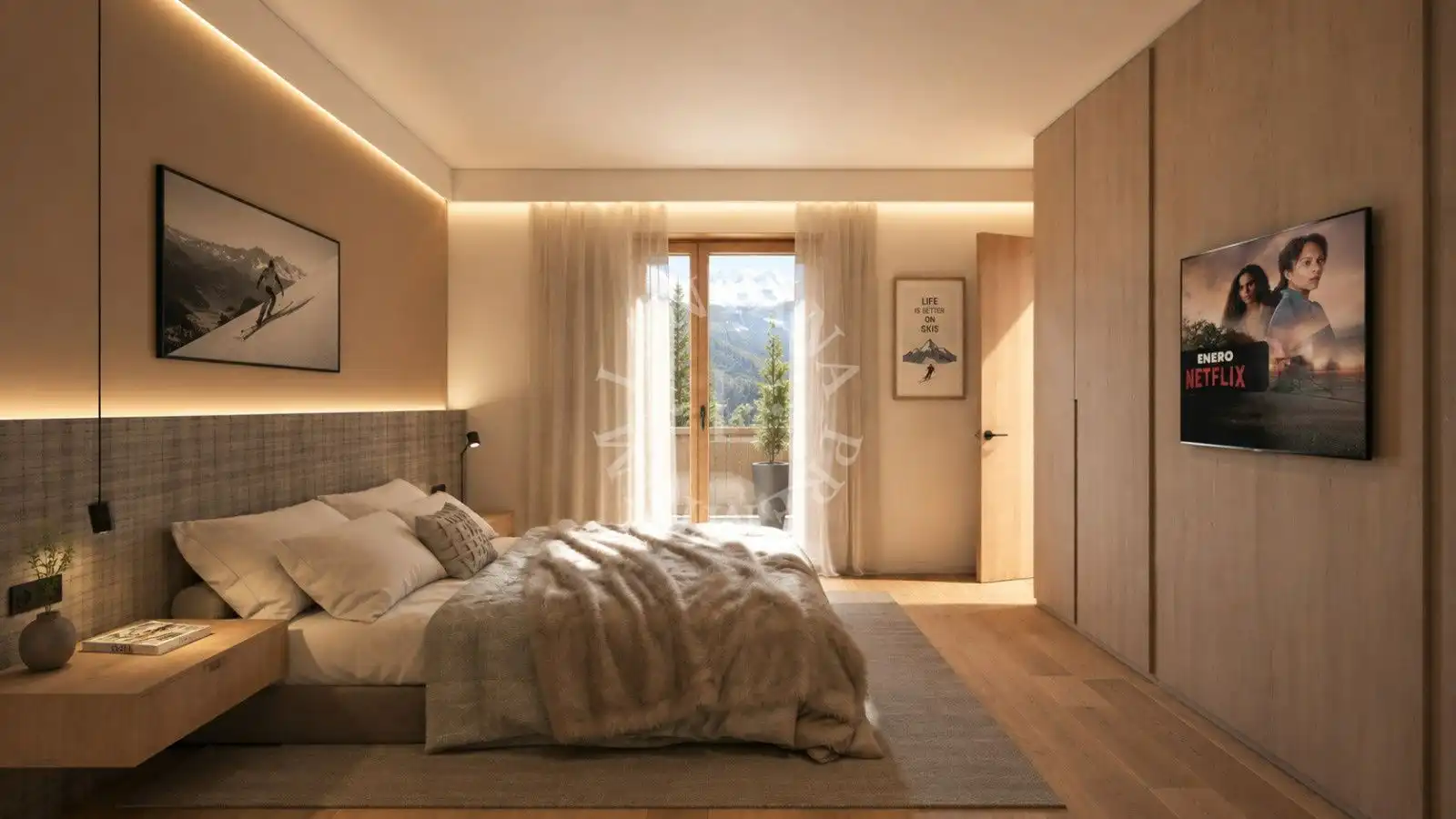 Bedroom of Flat for sale in Naut Aran  with Air Conditioner, Heating and Terrace
