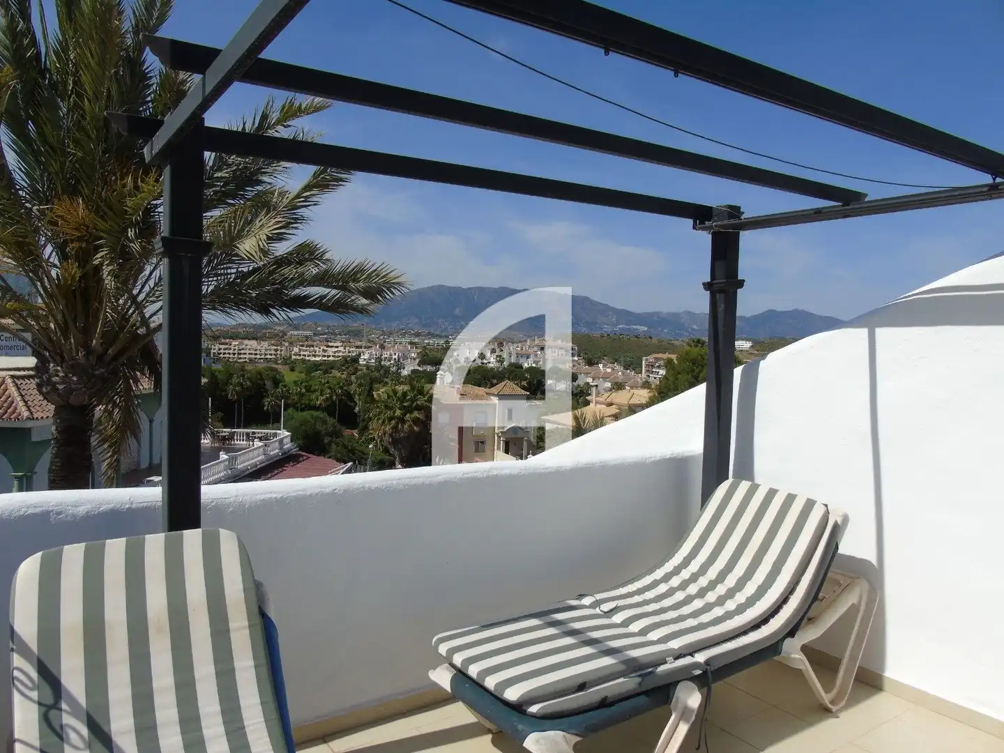 Terraza de Dúplex de alquiler en Mijas con Aire acondicionado, Calefacción y Terraza