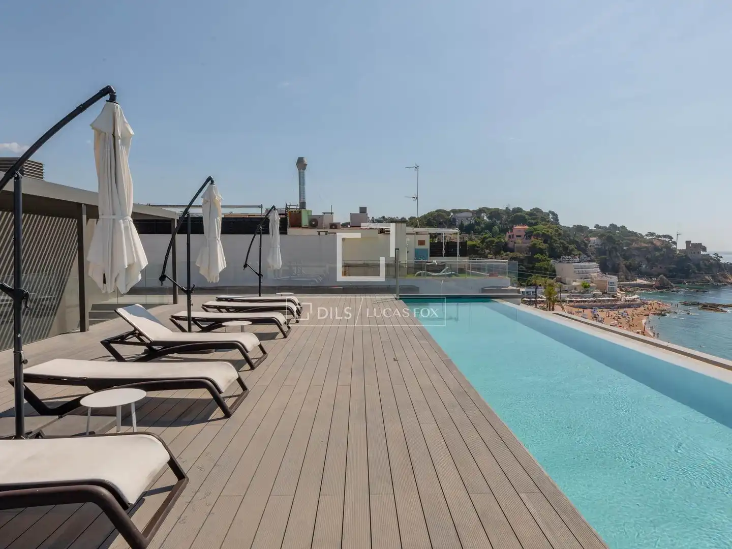 Swimming pool of Flat for sale in Lloret de Mar  with Air Conditioner, Heating and Terrace