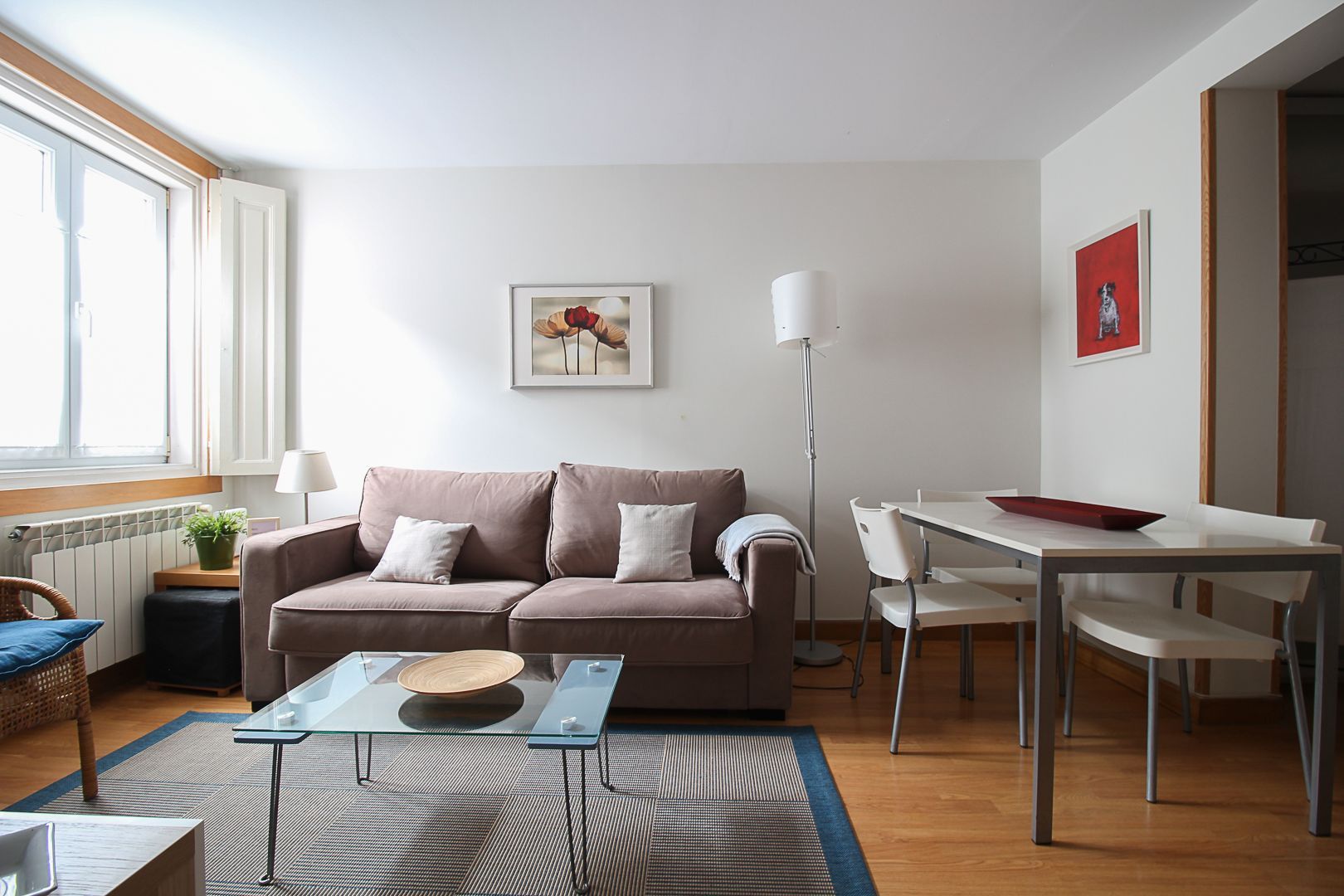 Living room of Apartment to rent in Santander  with Heating, Parquet flooring and Furnished