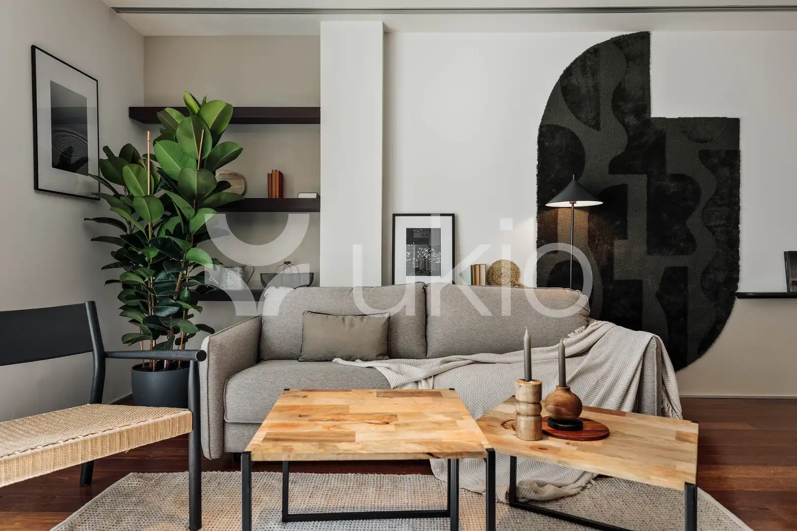 Living room of Apartments for rent in Barcelona  with Air Conditioner, Heating and Furnished