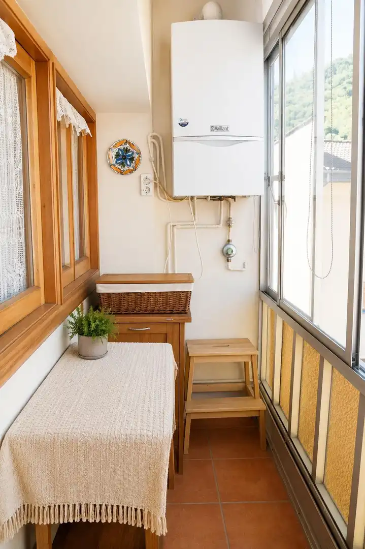 Balcony of Flat for sale in Aller  with Heating and Furnished