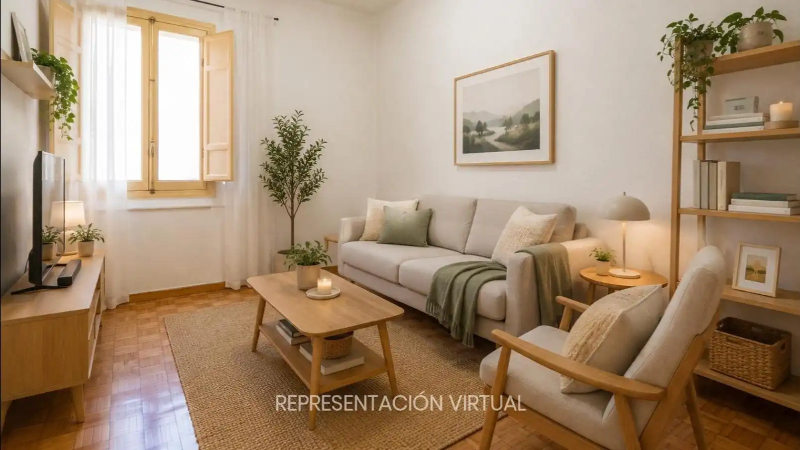 Sala d'estar de Pis en venda en Madrid amb Calefacció i Moblat