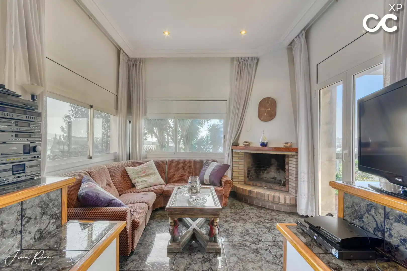 Living room of Houses for sale in Pedret i Marzà  with Heating, Private garden and Terrace