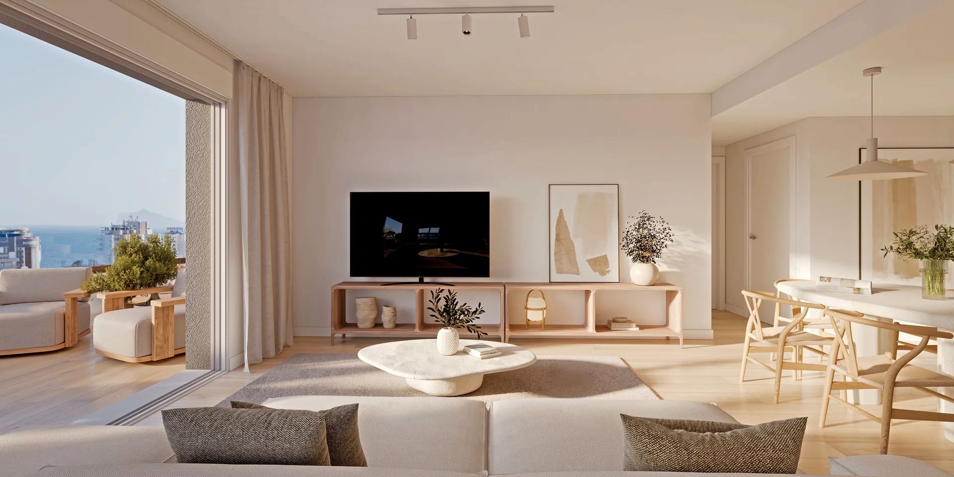 Living room of Flat for sale in Calpe / Calp