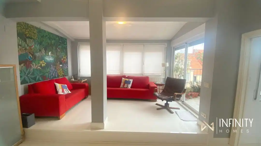 Sala de estar de Piso de alquiler en Bilbao  con Calefacción y Terraza