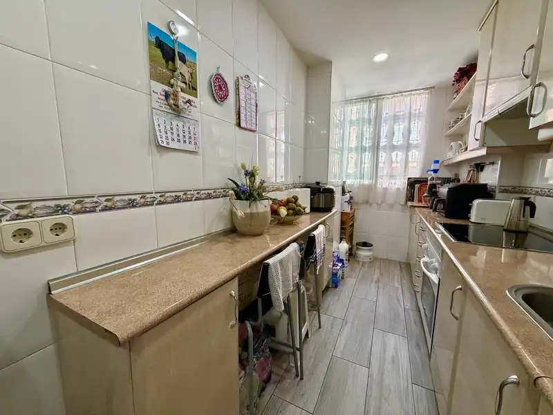 Kitchen of Flat for sale in Madrid  with Heating, Terrace and Storage room