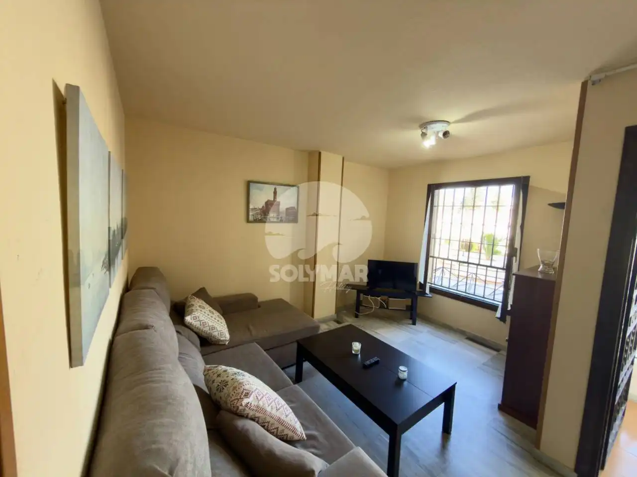Living room of Flat for sale in Vélez-Málaga  with Air Conditioner, Terrace and Furnished