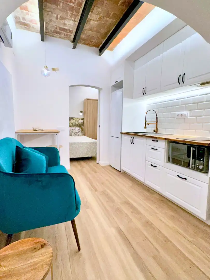 Cocina de Planta baja de alquiler en Barcelona con Aire acondicionado, Calefacción y Parquet