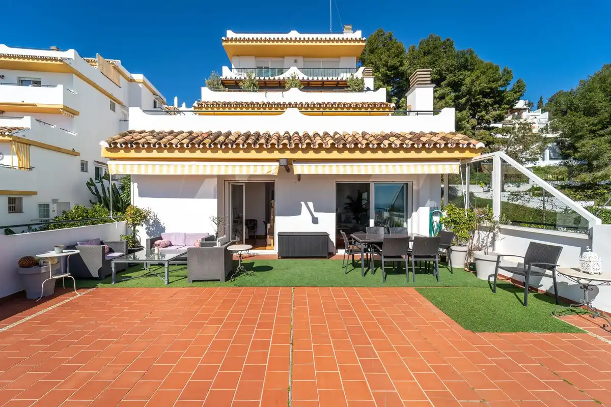 Terrace of Apartments for sale in Benalmádena  with Air Conditioner, Private garden and Terrace
