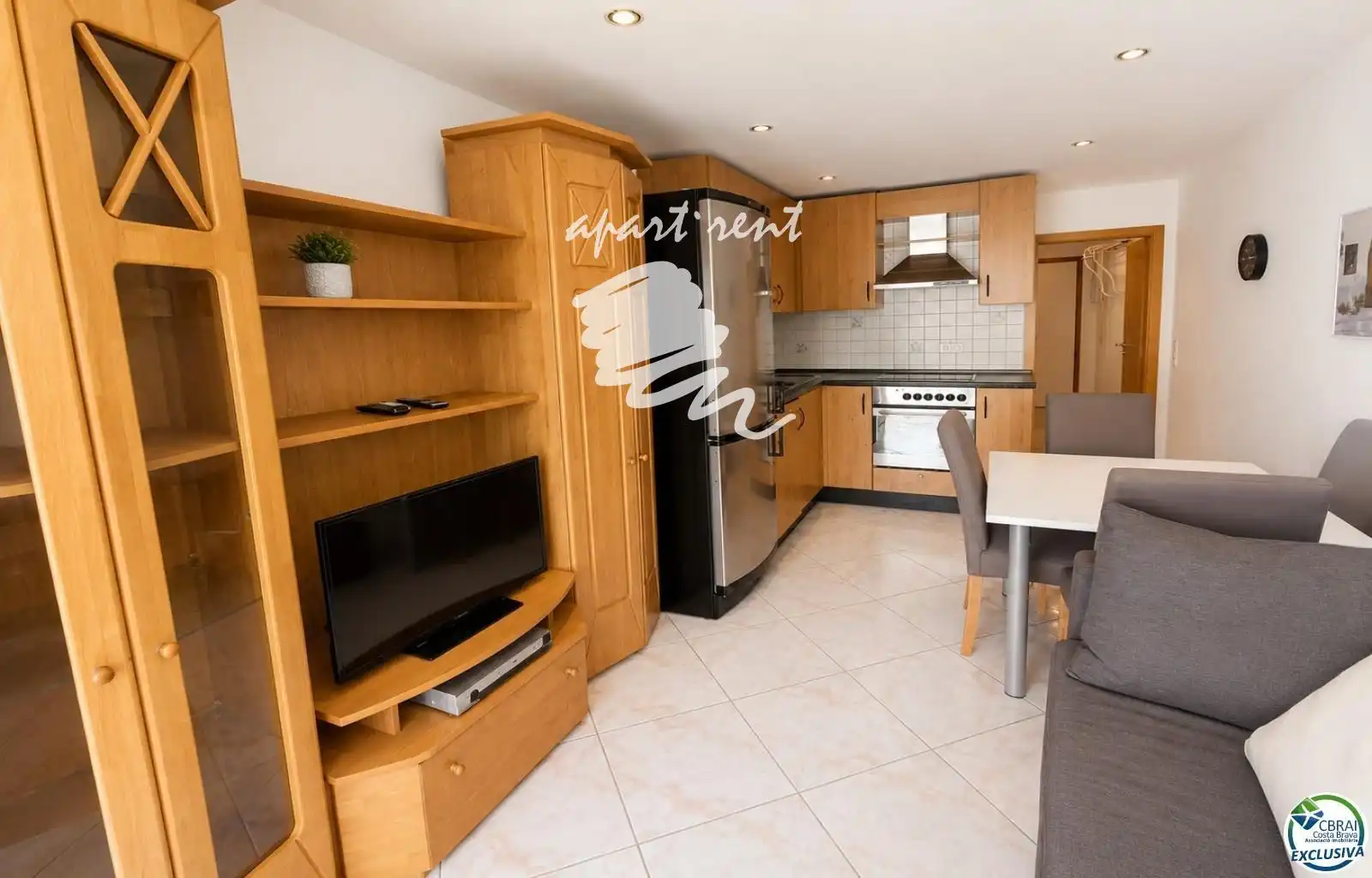 Kitchen of Flat for sale in Roses  with Terrace, Furnished and Balcony