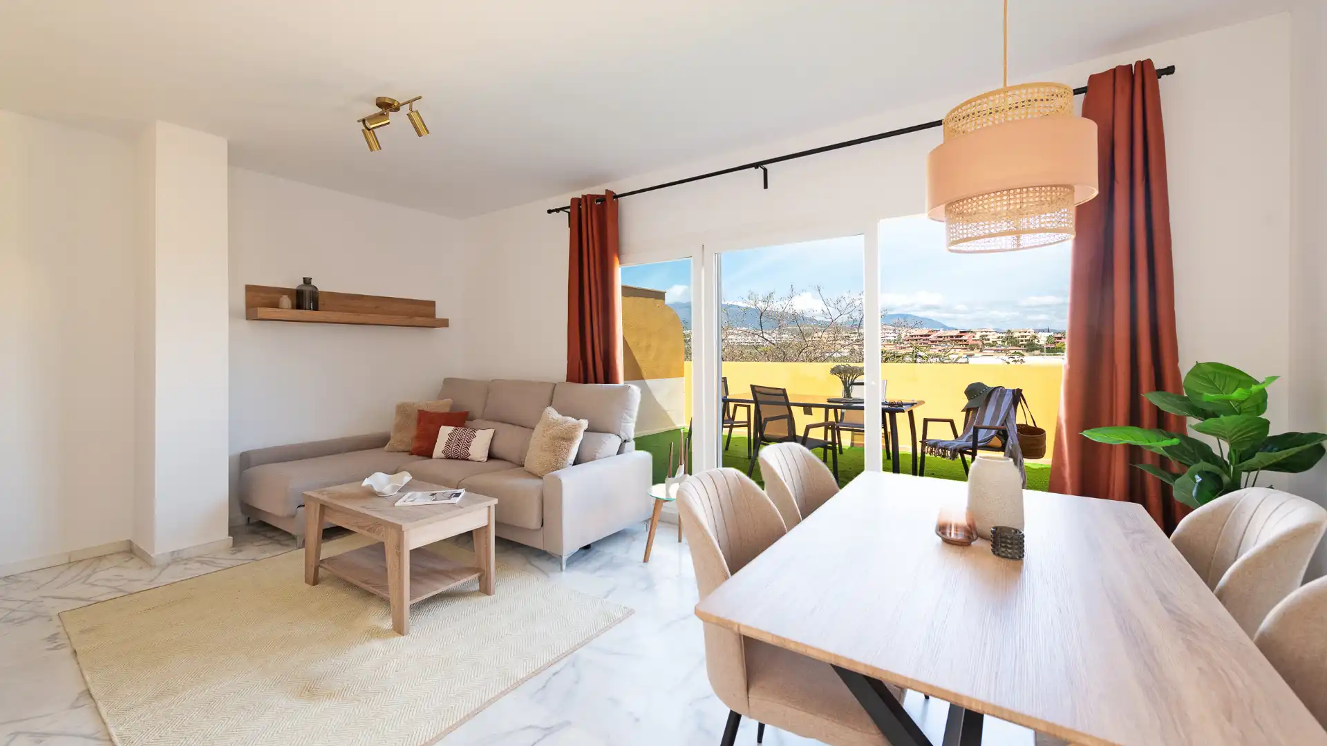 Living room of Attic for sale in Estepona  with Terrace, Furnished and Oven