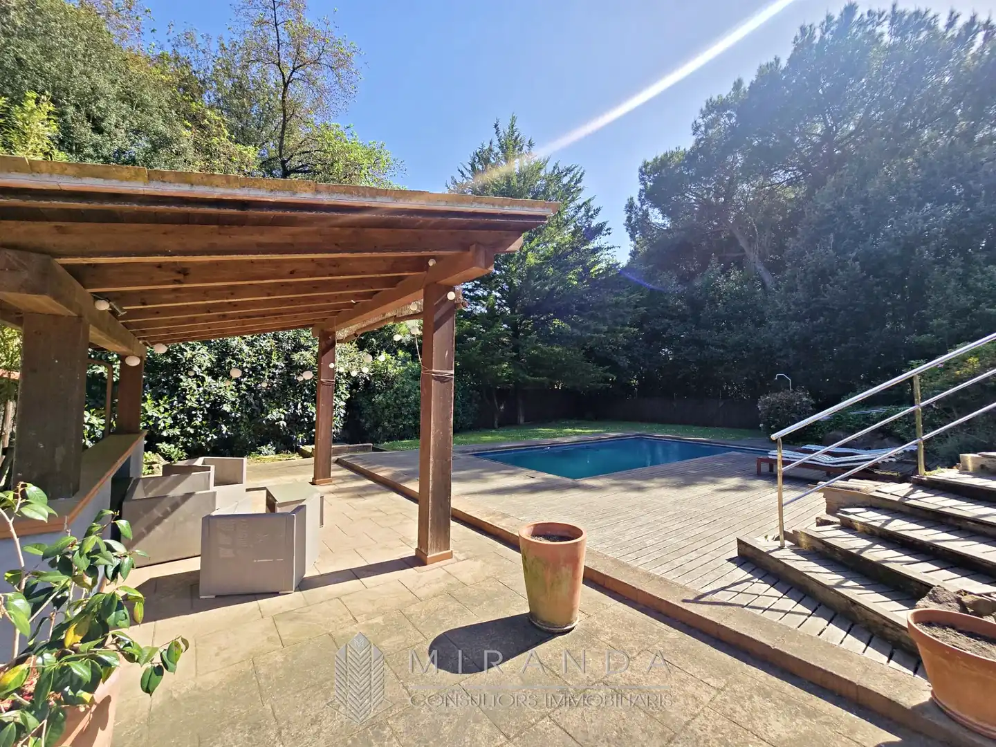 Terrassa de Casa o xalet en venda en Sant Pere de Vilamajor amb Aire condicionat, Calefacció i Jardí privat