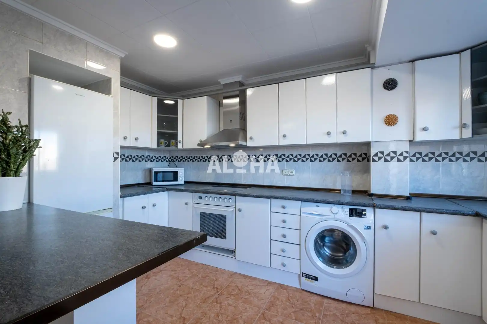 Cuina de Apartament de lloguer en Moncada amb Aire condicionat, Moblat i Balcó