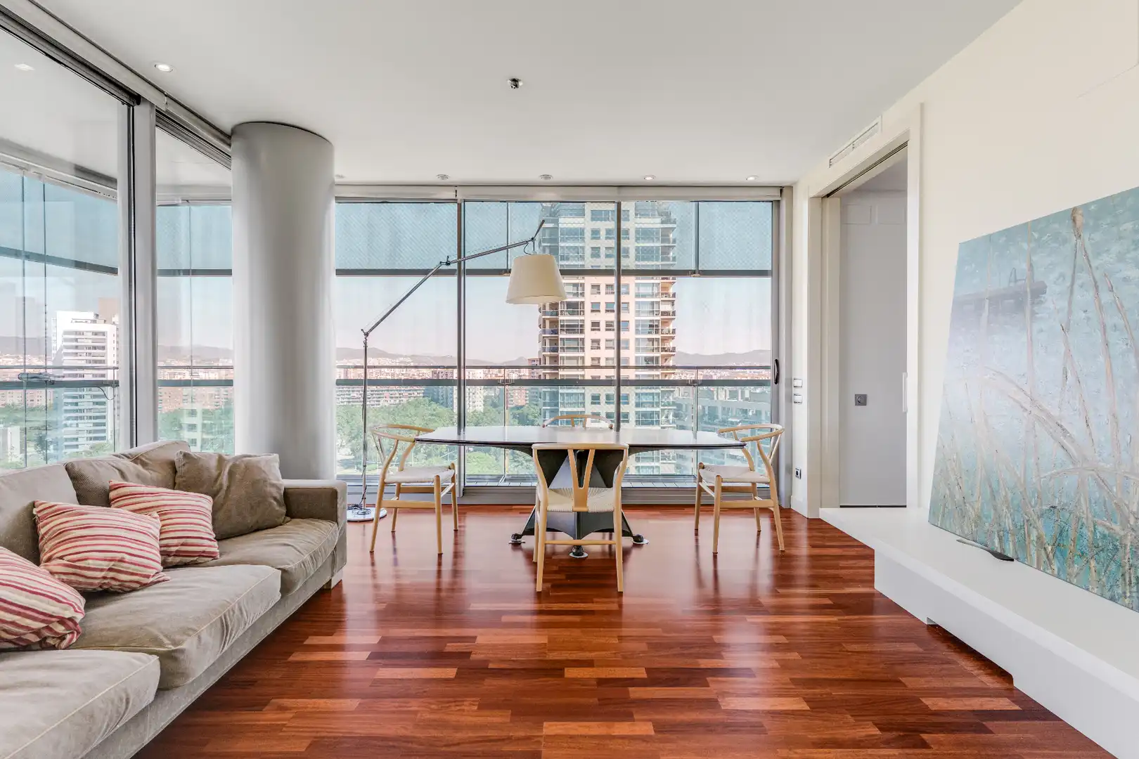 Living room of Flat for sale in Barcelona  with Air Conditioner, Heating and Parquet flooring