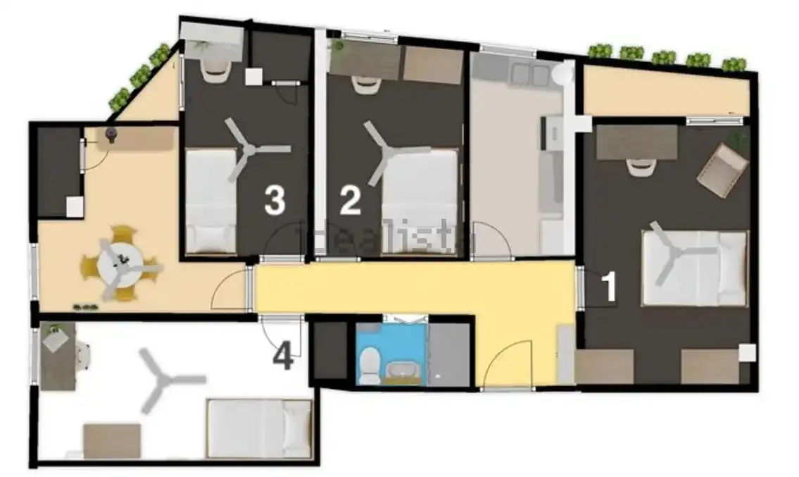 Flat for rent in Moncada  with Air Conditioner, Furnished and Oven
