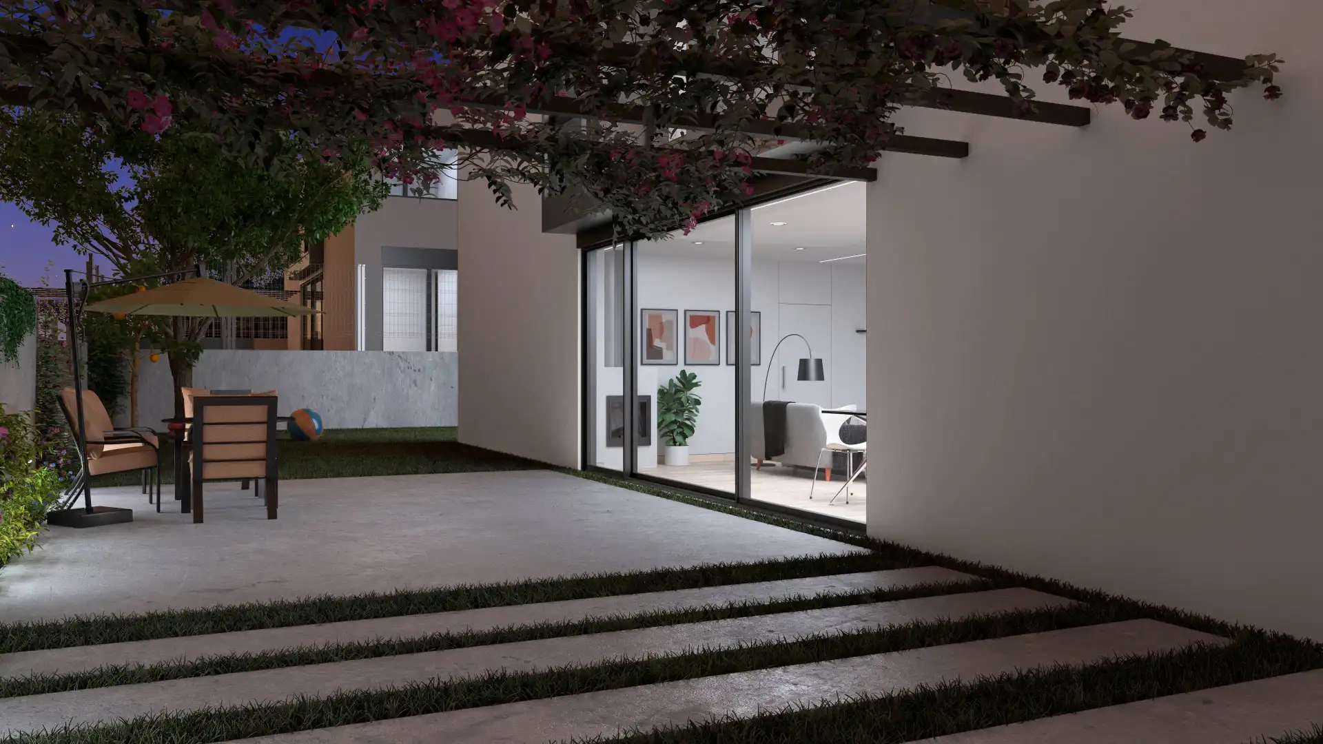 Terraza de Casa adosada en venta en Santiago de Compostela  con Calefacción, Jardín privado y Terraza