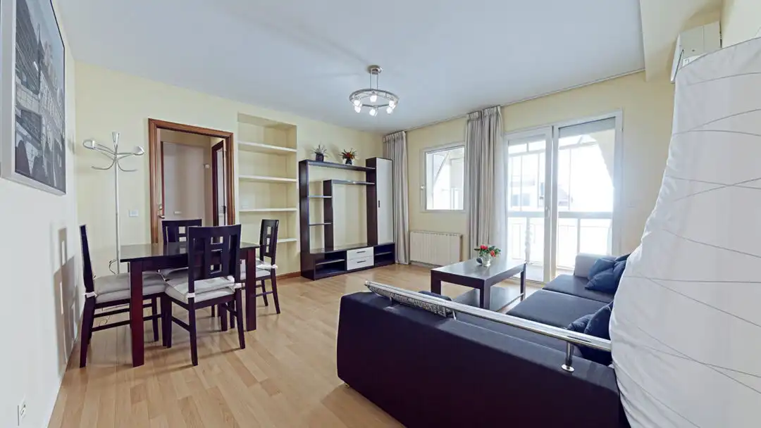 Wohnzimmer von Wohnung zur Miete in Madrid mit Klimaanlage, Heizung und Terrasse