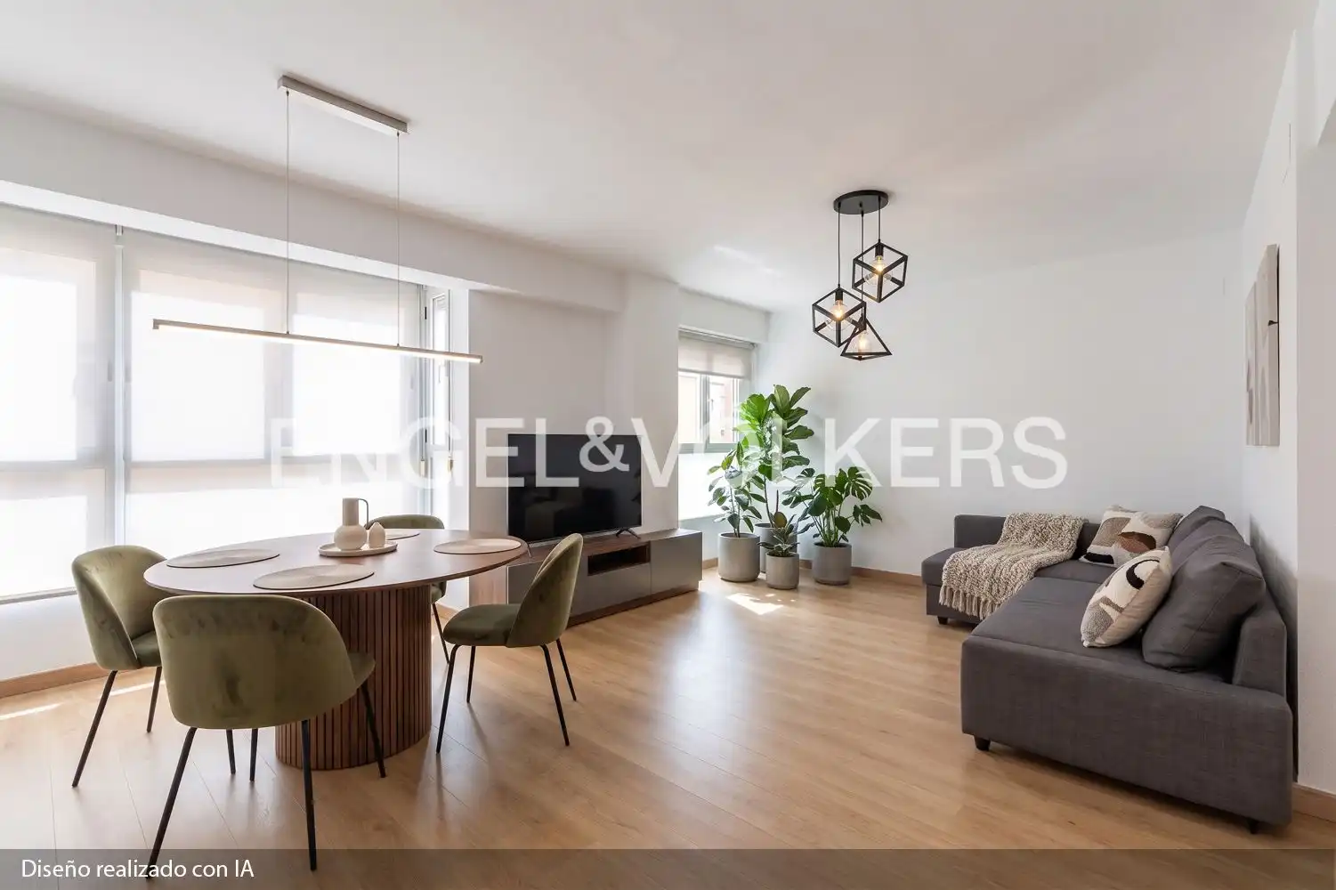 Wohnzimmer von Wohnung zum Verkauf in Valencia mit Klimaanlage, Heizung und Terrasse