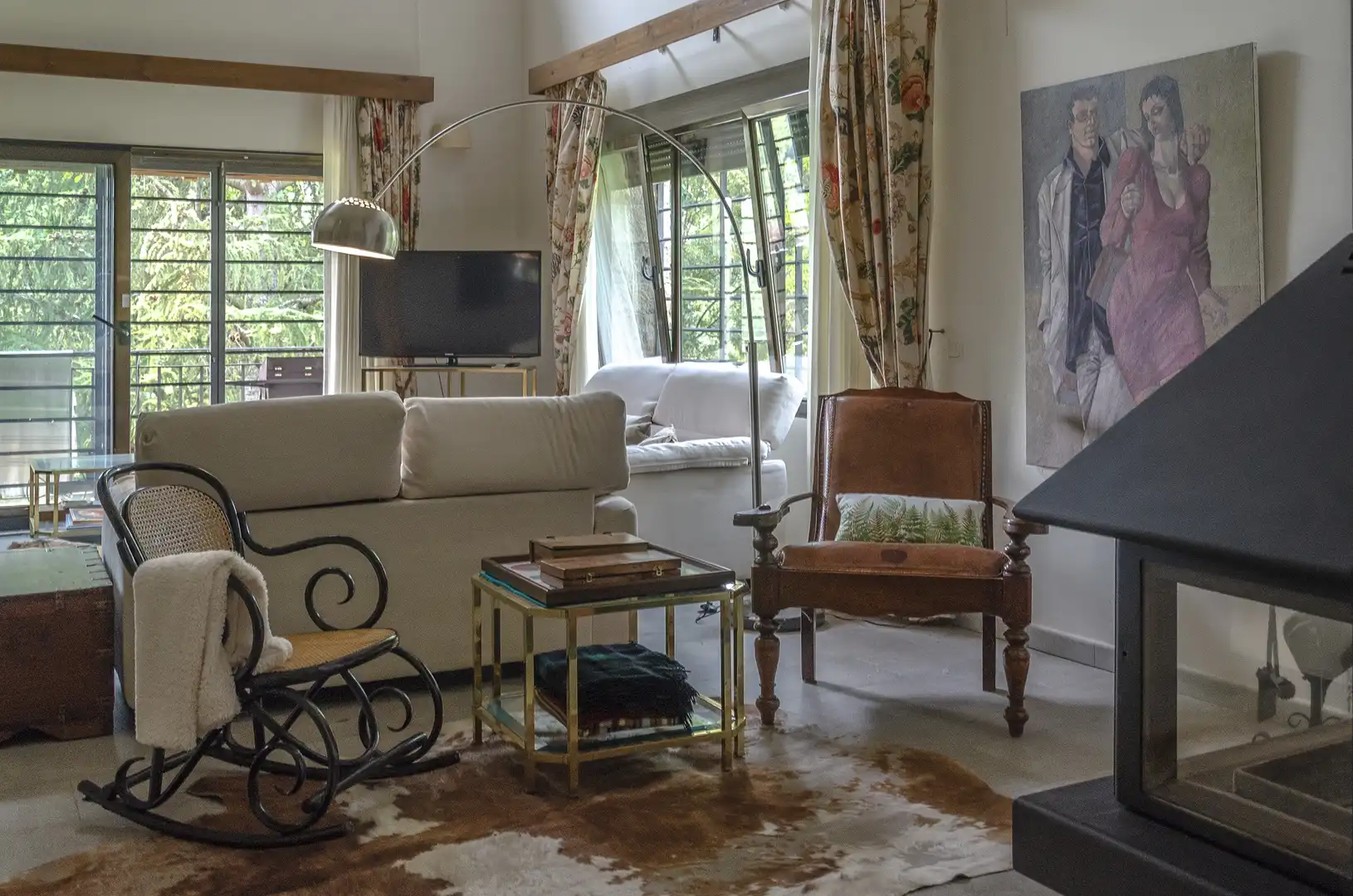 Sala de estar de Finca rústica en venta en La Adrada  con Jardín privado, Terraza y Piscina