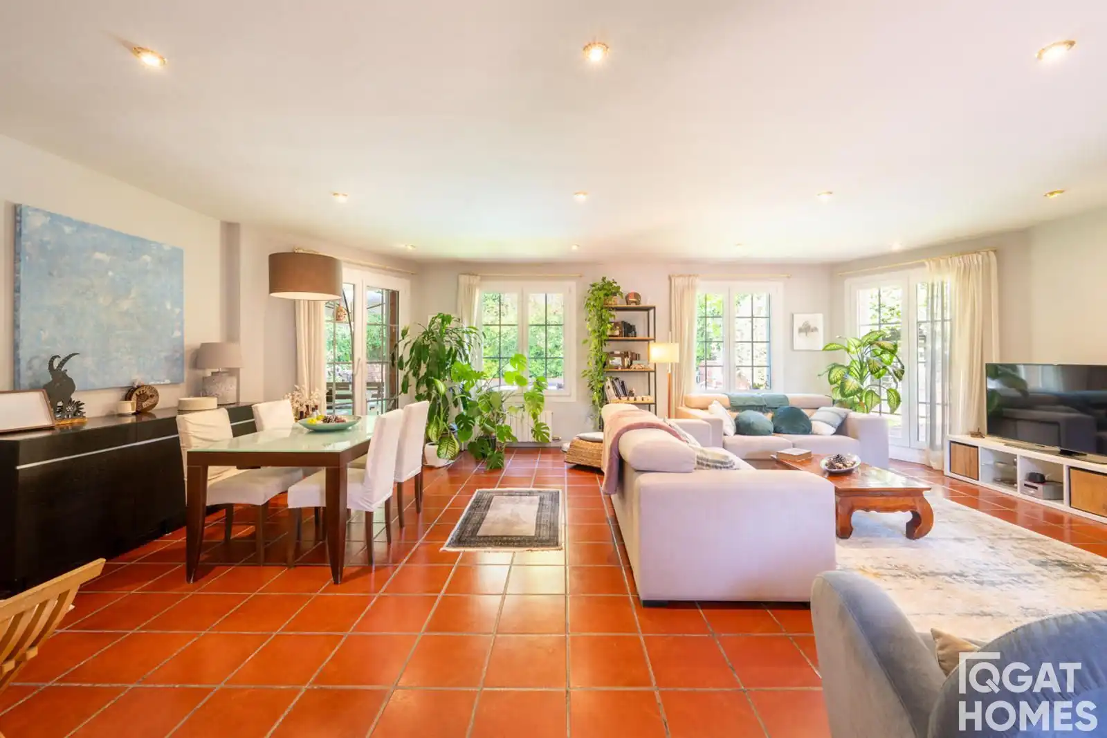 Living room of Houses for sale in Sant Cugat del Vallès  with Heating, Terrace and Storage room