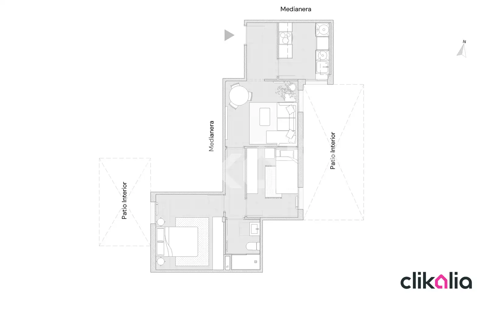 Wohnung zur Miete in Getafe mit Klimaanlage und Heizung