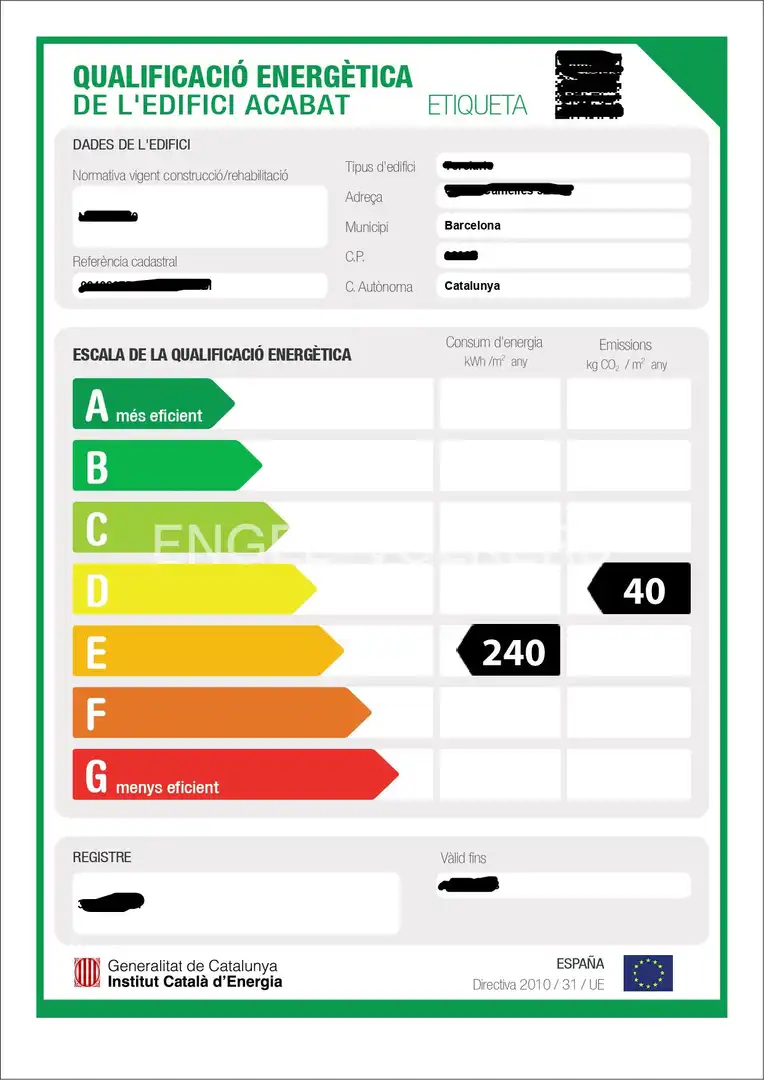 Außenansicht von Wohnung zum Verkauf in Barcelona mit Klimaanlage, Heizung und Parkett