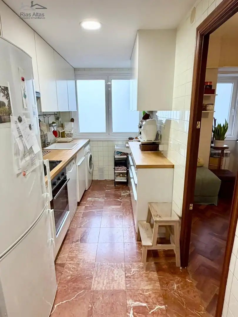 Kitchen of Flat for sale in A Coruña Capital   with Heating and Furnished