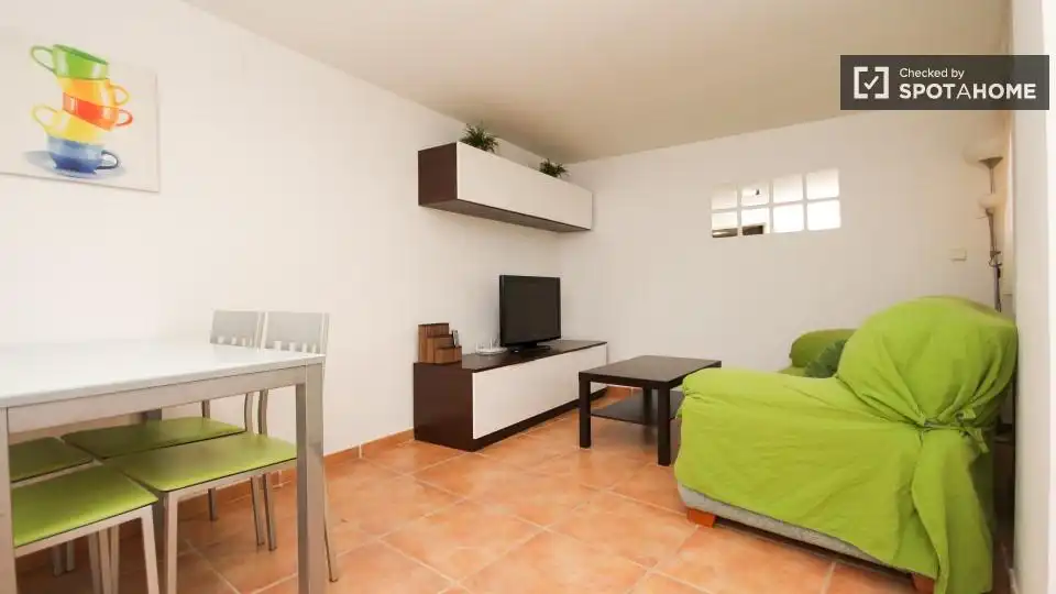 Living room of Flat for share in Granada  with Air Conditioner, Heating and Furnished