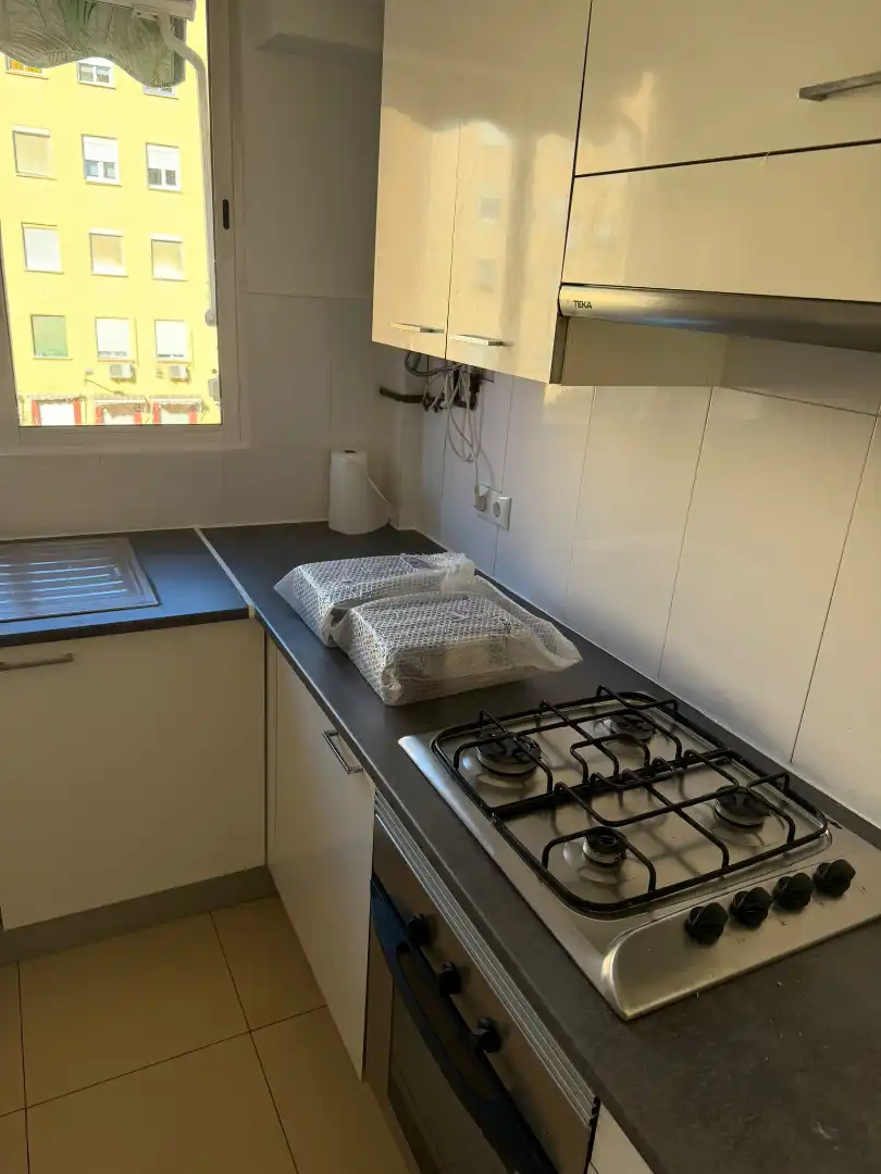 Küche von Wohnung zur Miete in Valencia mit Klimaanlage, Möbliert und Waschmaschine