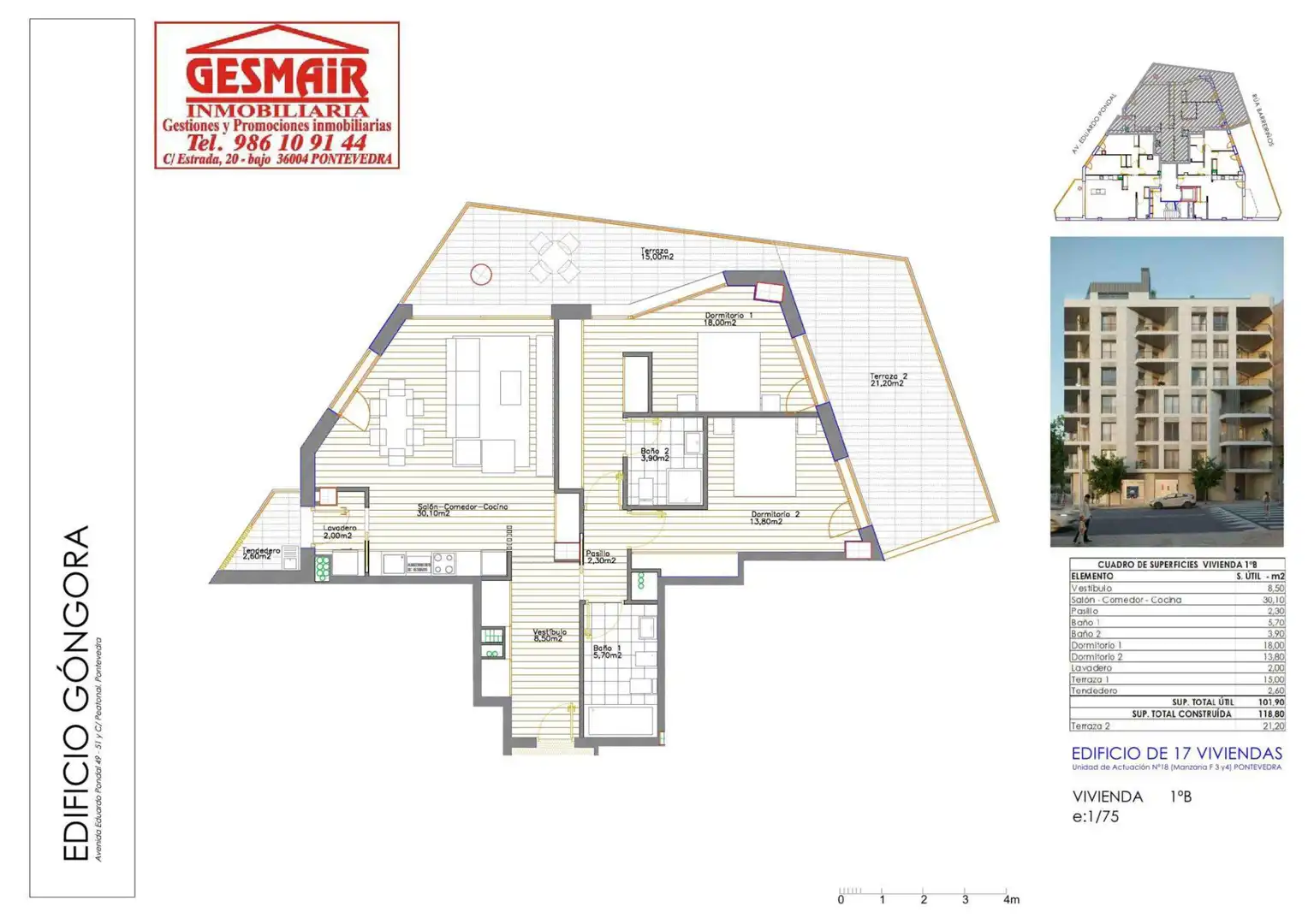 Apartment mit Aufzug zum Verkauf in Rúa Eduardo Pondal 47, imagen 2