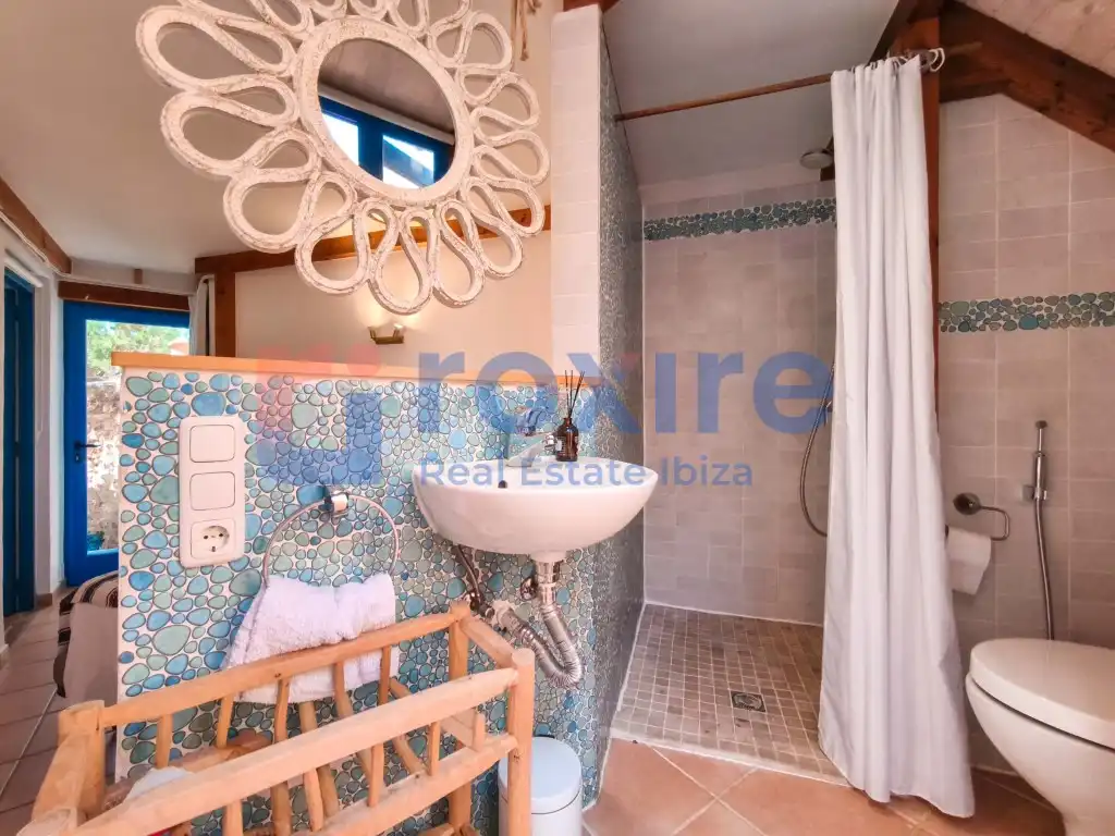 Baño de Casa adosada de alquiler en Sant Josep de sa Talaia con Aire acondicionado, Terraza y Amueblado