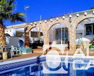 Exterior view of House or chalet for sale in Población de Arroyo  with Air Conditioner, Terrace and Swimming Pool