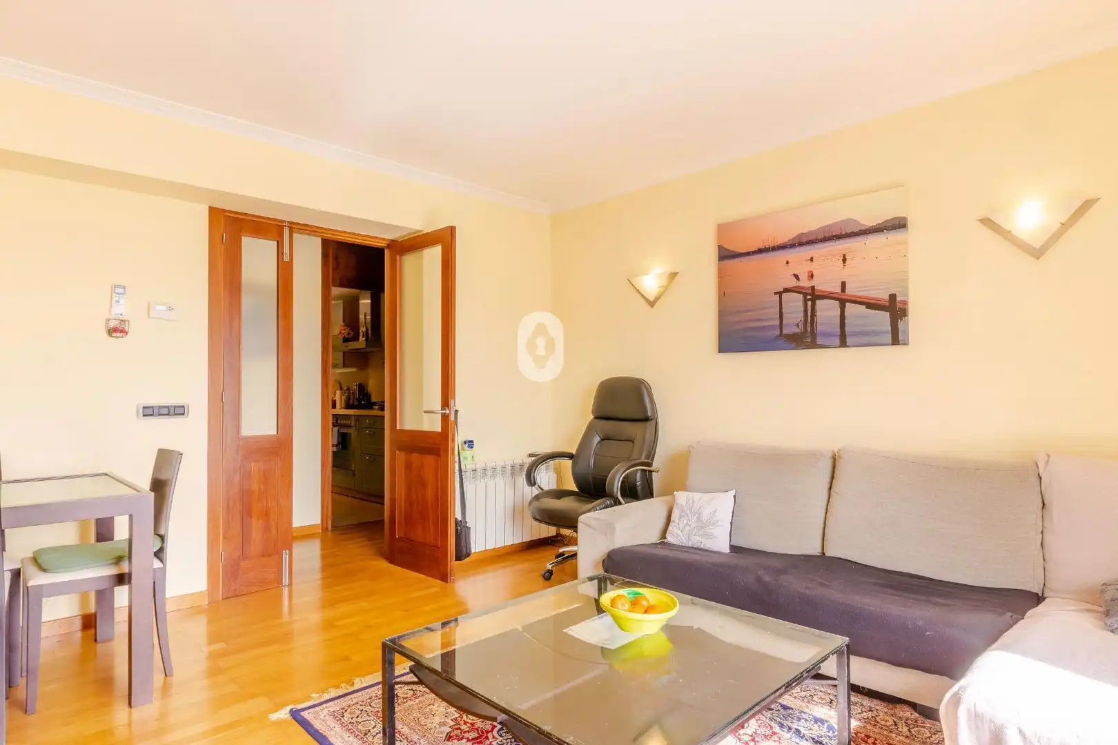 Sala de estar de Ático en venta en Pollença con Calefacción, Parquet y Terraza