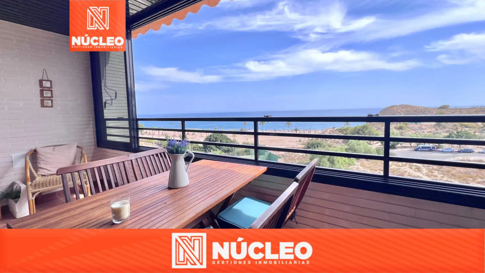 Balcony of Flat for rent in Villajoyosa / La Vila Joiosa  with Air Conditioner, Private garden and Terrace
