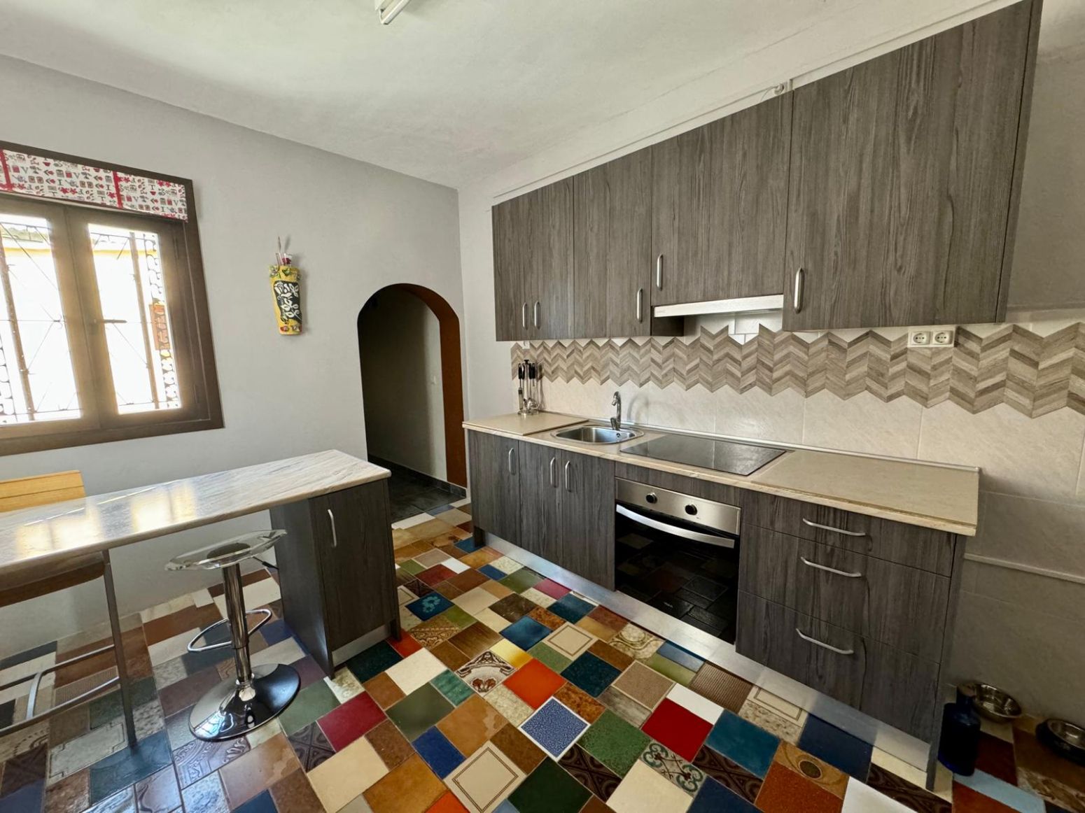 Cocina de Casa adosada en venta en Baltanás con Calefacción, Jardín privado y Terraza