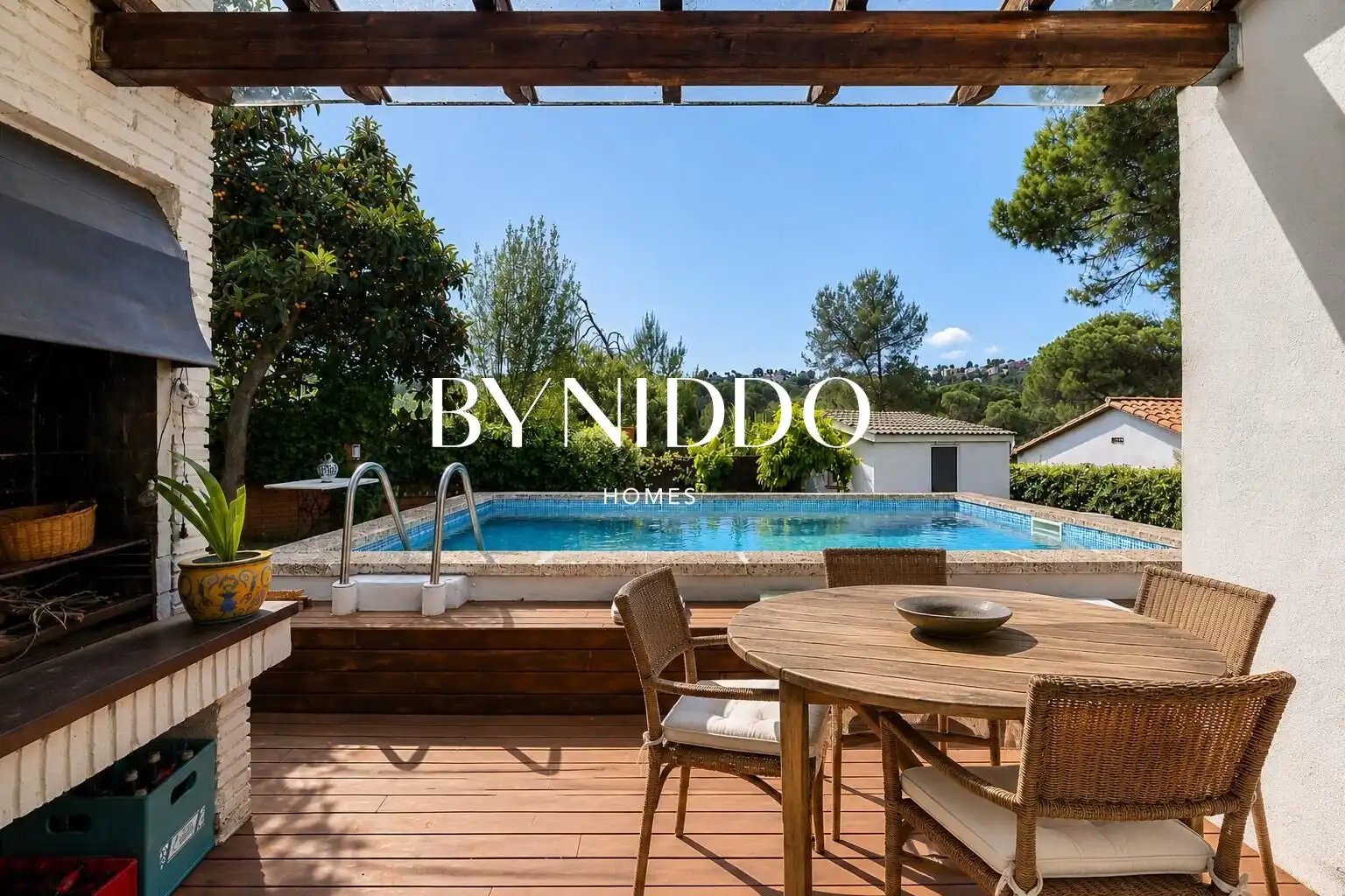 Terraza de Casa o chalet en venta en Sant Cugat del Vallès con Aire acondicionado, Calefacción y Jardín privado