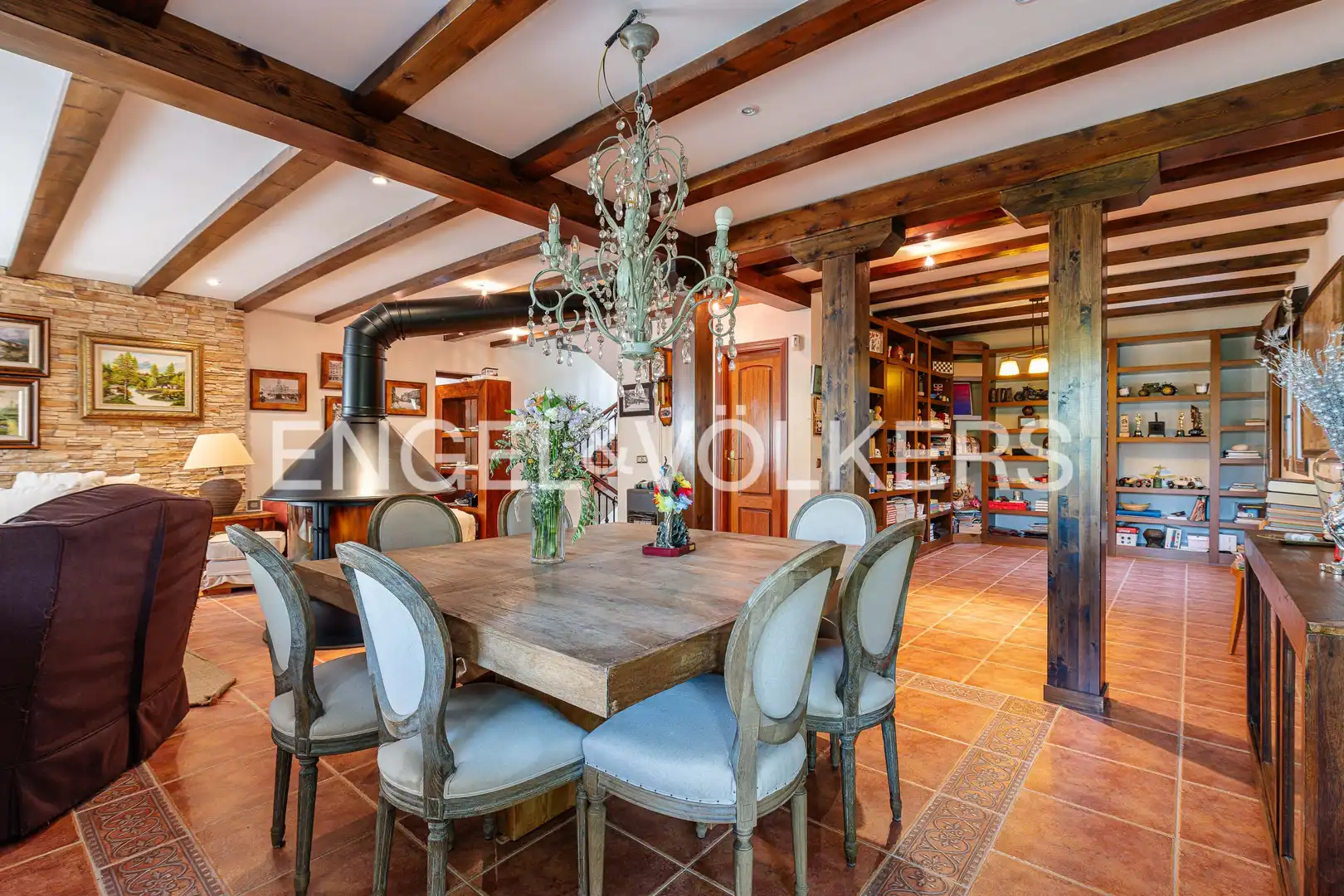 Dining room of Houses for sale in Becerril de la Sierra  with Heating, Private garden and Terrace