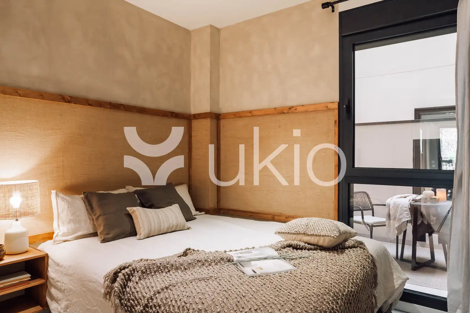 Schlafzimmer von Wohnungen zur Miete in Barcelona mit Klimaanlage, Heizung und Terrasse