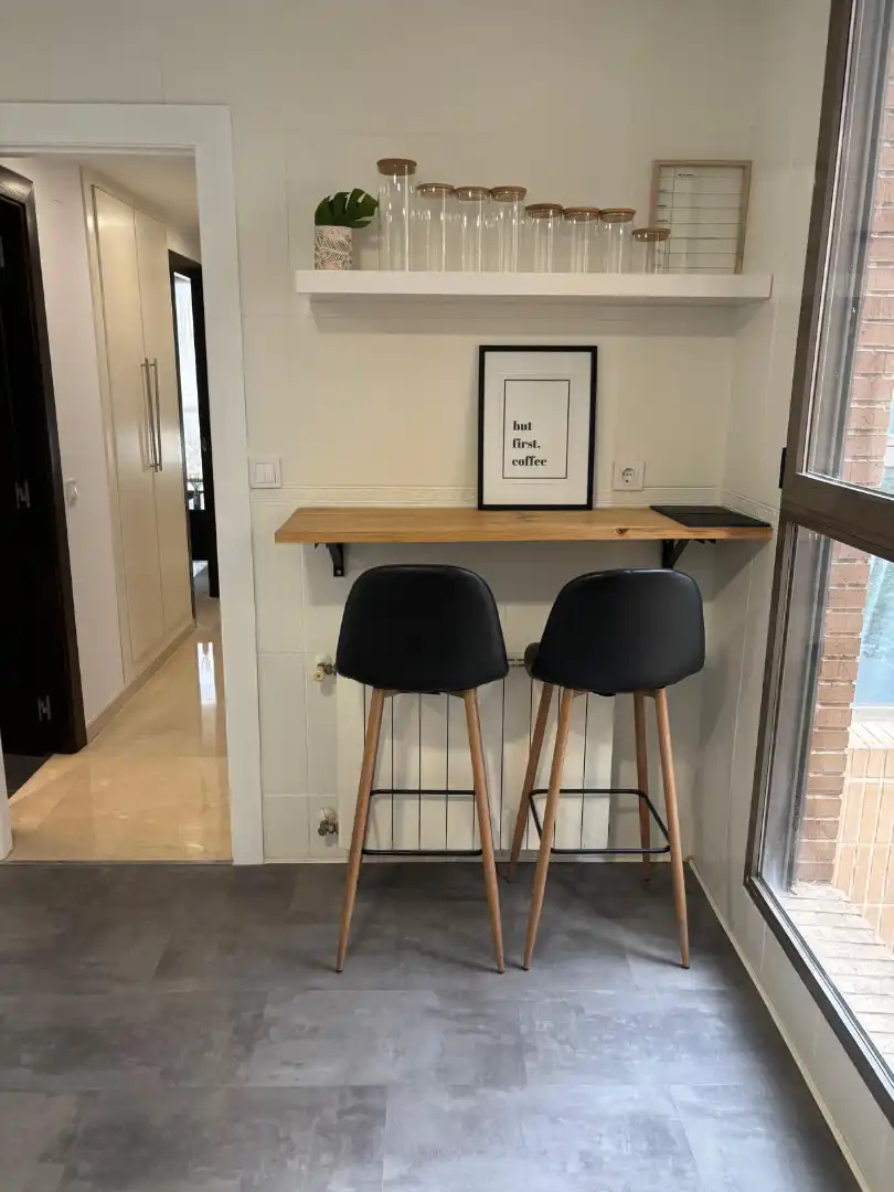Küche von Wohnung zur Miete in Valencia mit Klimaanlage, Heizung und Privatgarten