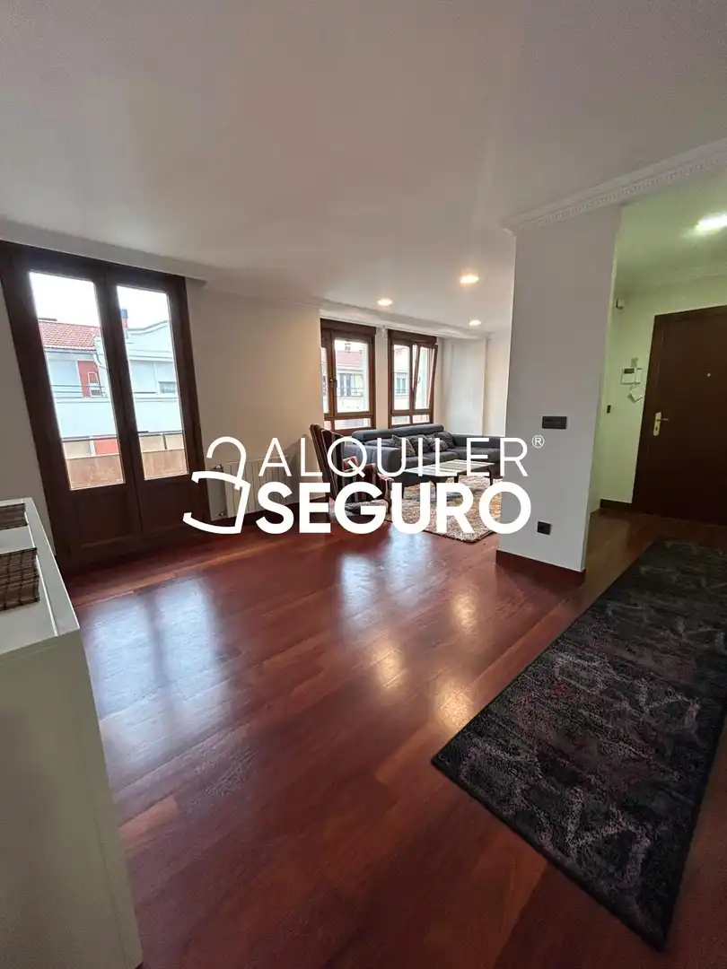 Sala d'estar de Pis de lloguer en Bilbao  amb Calefacció, Terrassa i Moblat