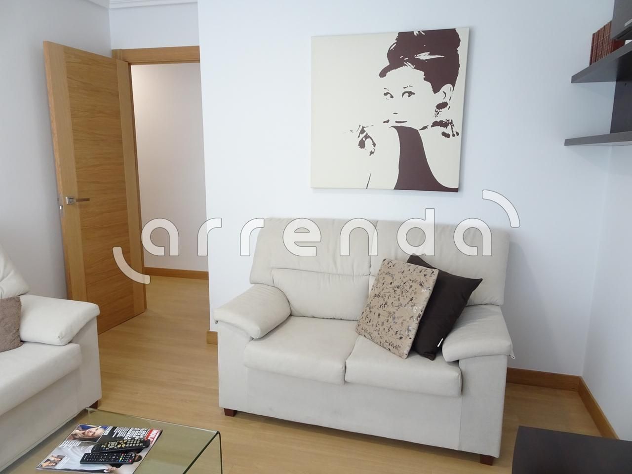 Living room of Flat to rent in Santander  with Heating, Furnished and Balcony