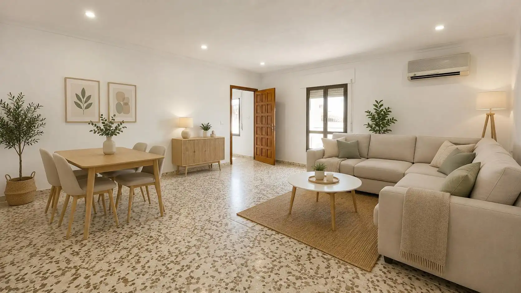Sala de estar de Piso en venta en El Cuervo de Sevilla con Aire acondicionado