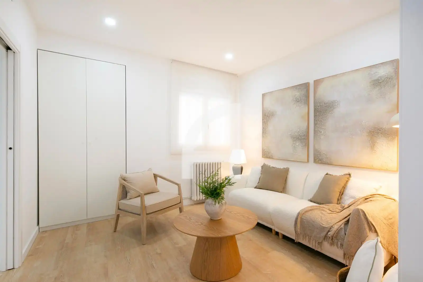 Sala de estar de Piso en venta en  Barcelona Capital con Aire acondicionado, Calefacción y Parquet