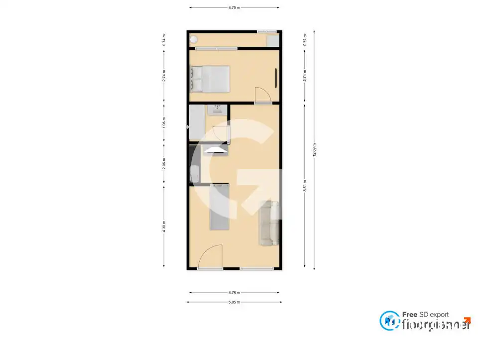 Flat for sale in Barcelona  with Air Conditioner and Heating