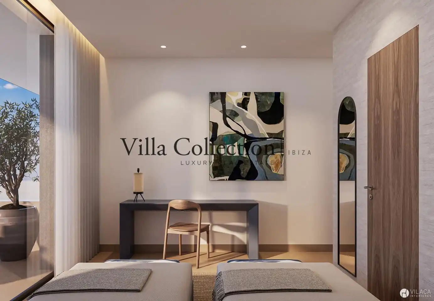 Bedroom of Houses for sale in Santa Eulària des Riu  with Air Conditioner, Heating and Terrace