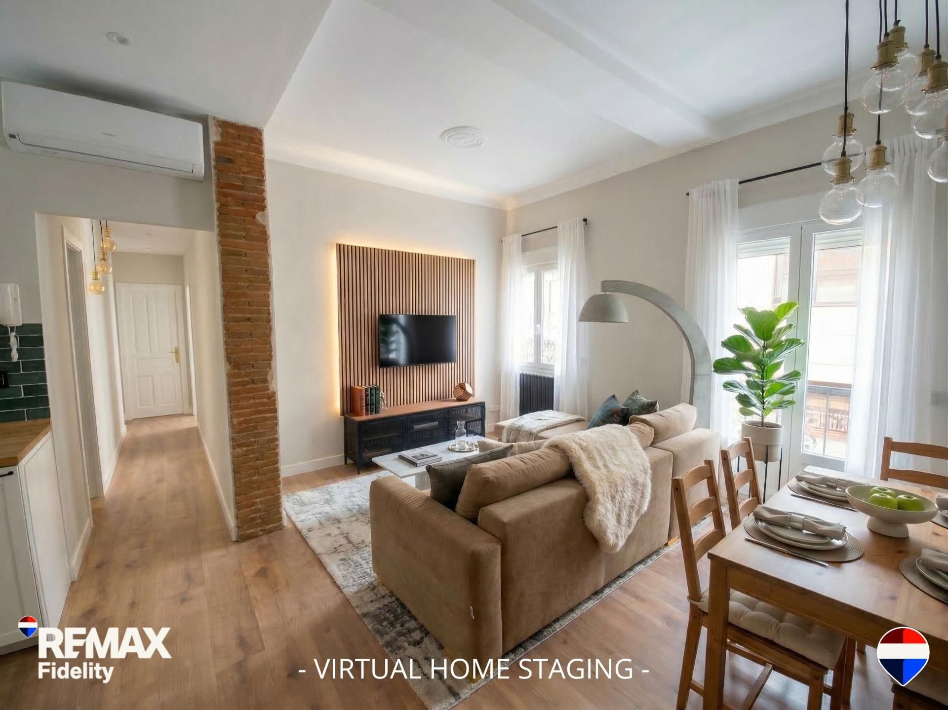 Sala de estar de Piso en venta en  Madrid Capital con Aire acondicionado y Calefacción