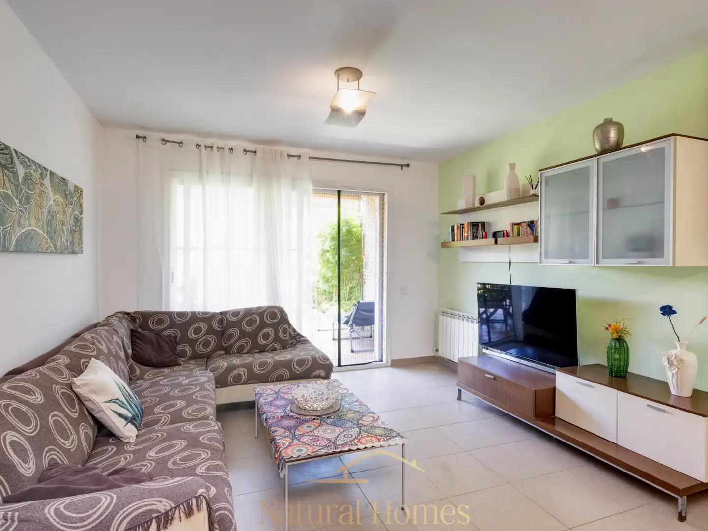 Living room of Flat for sale in Sant Andreu de Llavaneres  with Heating, Private garden and Terrace